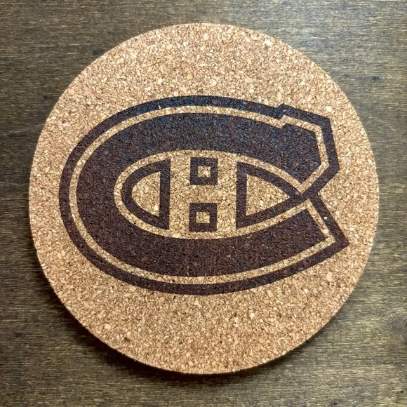 Canadiens Logo Cork Coasters Set of 4 Reserved For @up_north_and_co - Picture 5 of 10